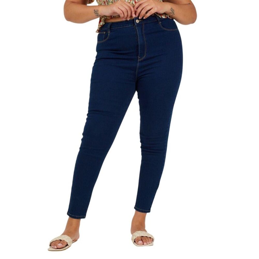 Brave Soul Womens/Ladies High Rise Skinny Jeans / Mid Blue